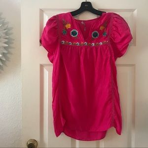 Embroidered Peasant Blouse